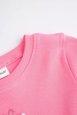 COCCODRILLO suknelė ilgomis rankovėmis, rožinės, 