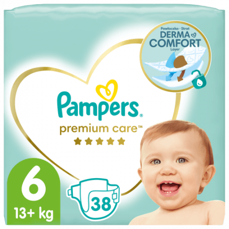 PAMPERS sauskelnės Premium Care 6 dydis 13kg+ 38 vnt., 81765779 