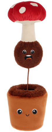 KEEL TOYS pliušinis gėlių vazonėlis Surprise Mushroom, 25 cm,  