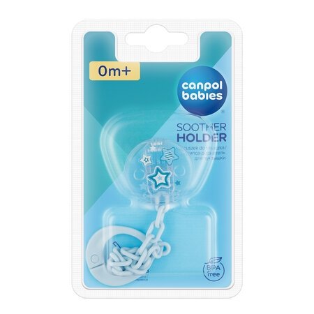 CANPOL BABIES čiulptuko laikiklis-grandinėlė NEWBORN, Blue, 10/877_blu 