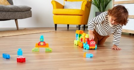 MEGA BLOKS rinkinys ABC traukinukas, DXH35 