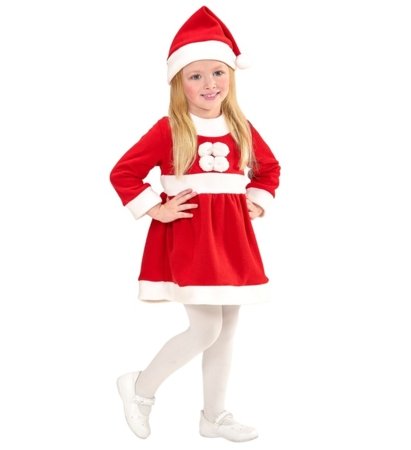 WIDMANN kostiumas Miss Santa, dydis (110 cm / 3-4 metai), 14926 