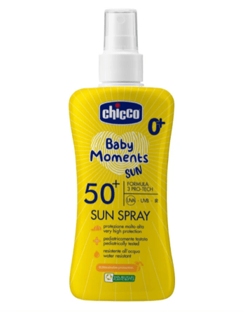 CHICCO apsauginis purškiamasis kremas nuo saulės, 150ml SPF 50+ 