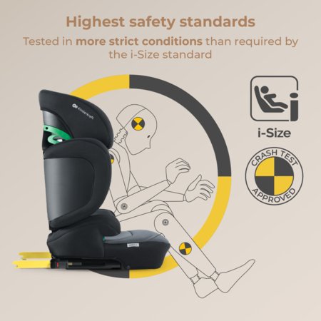 KINDERKRAFT automobilinė kėdutė XPAND 2 PRO, i-Size 100–150 cm, juoda, KCXPPR02BLK0000 