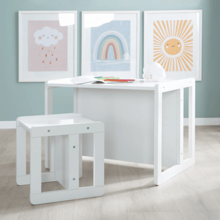 ROBA vaikiška kėdė ir stalas 3in1, White, 450004WE 