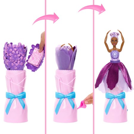 BARBIE Petal Pop lėlė ramunių puokštėje, JMF58 