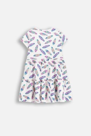 COCCODRILLO suknelė trumpomis rankovėmis, balta, WC6129202VGB-022-146, 146 dydis 