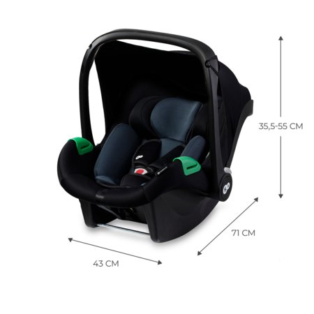 KINDERKRAFT automobilinė kėdutė MINK PRO, 40-75 cm, black, KCMINKPRBLK0000 