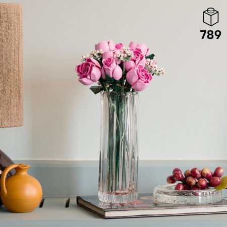 10374 LEGO® Botanicals Rausvų rožių puokštė 