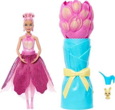 BARBIE Petal Pop lėlė tulpių puokštėje, JMF57 