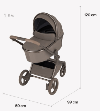 ANEX universalus vežimėlis FLO 2in1, browny, fl-07с, 8885020503173 (frame)  