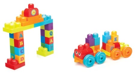 MEGA BLOKS rinkinys ABC traukinukas, DXH35 