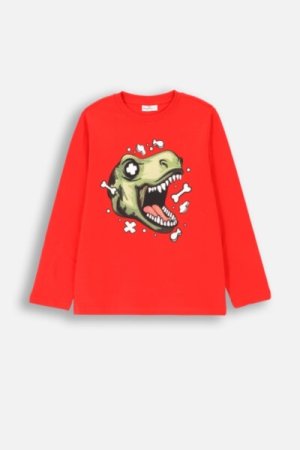 COCCODRILLO marškinėliai EVERYDAY BOY A, raudoni, ZC4143101VBA-009-152, 152 cm 