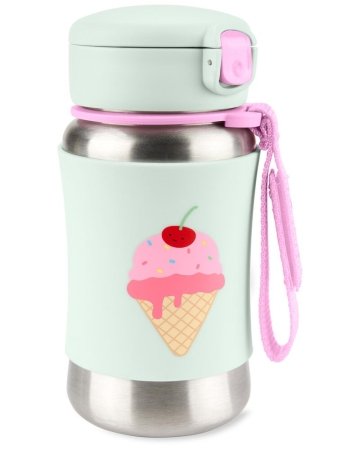 SKIP HOP gertuvė su šiaudeliu SPARK STYLE SS, 350ml, 12m+, Ice Cream, 9O285610 