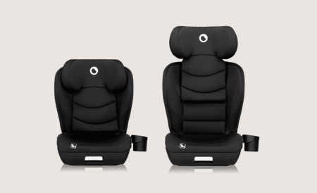 LIONELO automobilinė kėdutė NEAL I-SIZE, 100-150 cm., Black carbon 