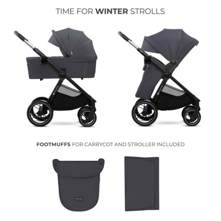 KINDERKRAFT universalus vežimas 2IN1 NEA 2.0, deep grey, KSNEA002DGR2000 