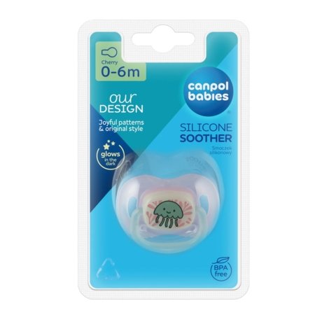 CANPOL BABIES silikoninis čiulptukas LOVE&SEA, 0-6 mėn., 34/900_pin 