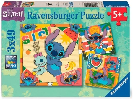 RAVENSBURGER PUZZLE dėlionė Disney Stitch, 3x49 det., 12004114 6 