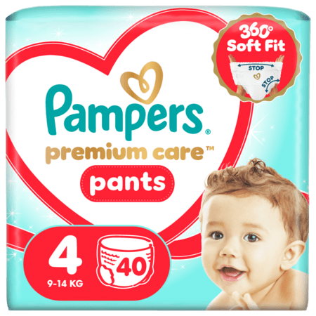 PAMPERS sauskelnės-kelnaitės Premium Pants, 4 dydis, 9-14kg, 40 vnt., 80895119 