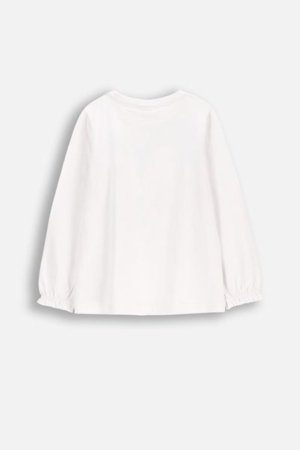 COCCODRILLO marškinėliai ilgomis rankovėmis NOSTALGIC MEADOW GIRL KIDS, balti, WC5143101NGK-001-122, 122 cm 