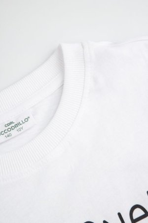 COCCODRILLO marškinėliai trumpomis rankovėmis, balti, WC6143211VBB-001-158, 158 dydis 