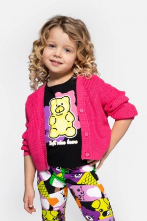 COCCODRILLO susegamas megztinis JOYFUL PUNK KIDS, rožinis, WC4172201JPK-007-0 