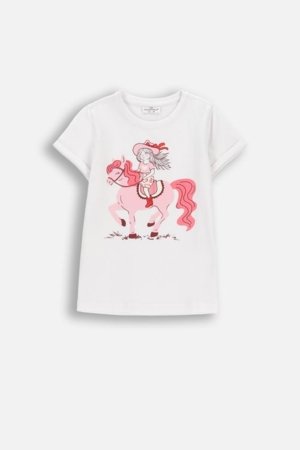 COCCODRILLO marškinėliai trumpomis rankovėmis, balti, WC6143204GGK-001-092, 92 dydis 