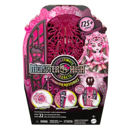 MONSTER HIGH Skulltimates siurprizų rinkinys – Drakulaura, paslaptingų monstrių serija, HXH84 