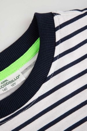 COCCODRILLO marškinėliai trumpomis rankovėmis, tamsiai mėlyni, WC6143232VBA-015-164, 164 cm 