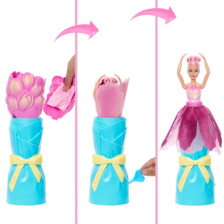 BARBIE Petal Pop lėlė tulpių puokštėje, JMF57 
