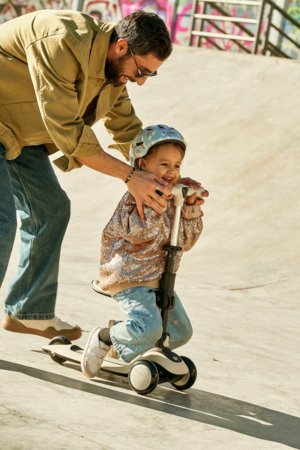 KINDERKRAFT triratis paspirtukas su sėdyne 2 in 1, HALLEY 2, žalias, KRHALL02GRE0000 