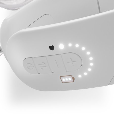 KINDERKRAFT dvigubas nešiojamas elektrinis pientraukis GENTLENEST, White, KEGENE00GLD0000 