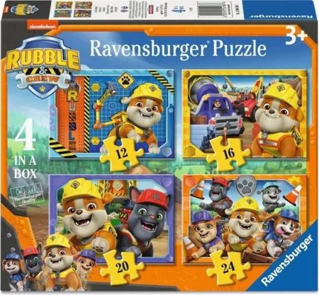 RAVENSBURGER vaikiška dėlionė Rubble & Crew, 12/16/20/24 det., 12004188 