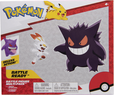POKEMON Gengar ir Scorbunny figūrėlės, 2 vnt, PKW2548 