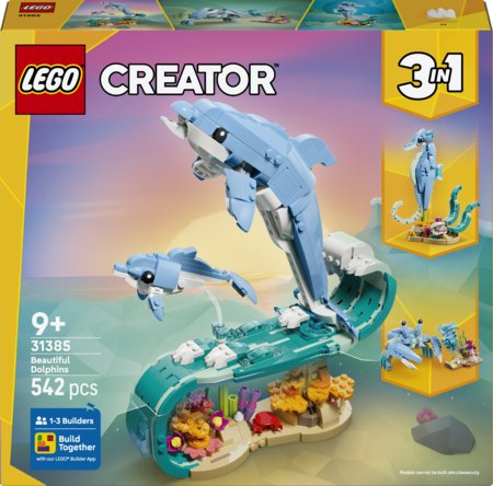 31385 LEGO® Creator Jūrų gyvūnai: gražūs delfinai 