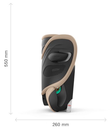 CYBEX automobilinė kėdutė SOLUTION G2 I-FIX PLUS, 100-150 cm., Moon black, 524000661 