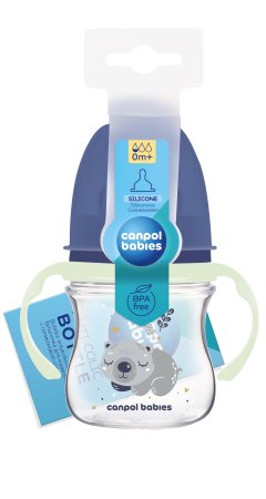 CANPOL BABIES Anti-colic buteliukas 120 ml EasyStart Sleepy Koala, 35/236_blu 
