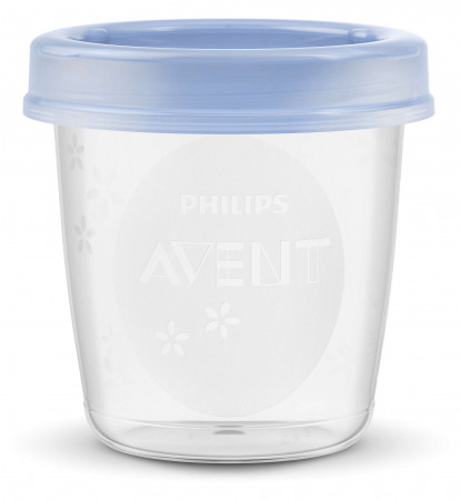 PHILIPS AVENT indeliai motinos pienui laikyti su dangteliais, 180 ml, 5vnt., SCF619/05 1/919