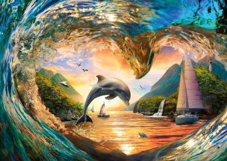 RAVENSBURGER PUZZLE dėlionė Pavasario saulėlydis, 1000 det., 12001711 0 