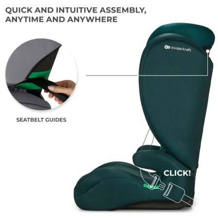 KINDERKRAFT automobilinė kėdutė I-SPARK 2 PLUS I-SIZE, 100-150 cm., Green, KCISPA02GREPL00 