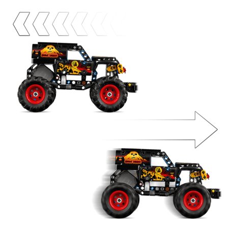 42219 LEGO® Technic Monster Jam™ Grave Digger™ „Ugnis ir ledas“ 