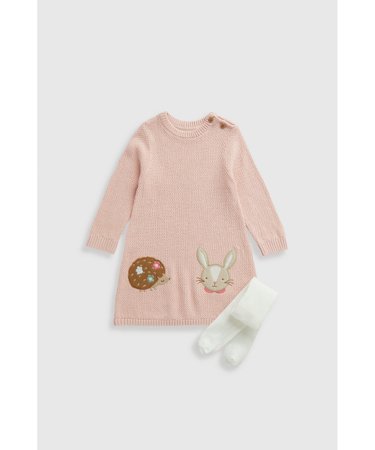 MOTHERCARE suknelė ilgomis rankovėmis ir pėdkelnės, JM579 116 
