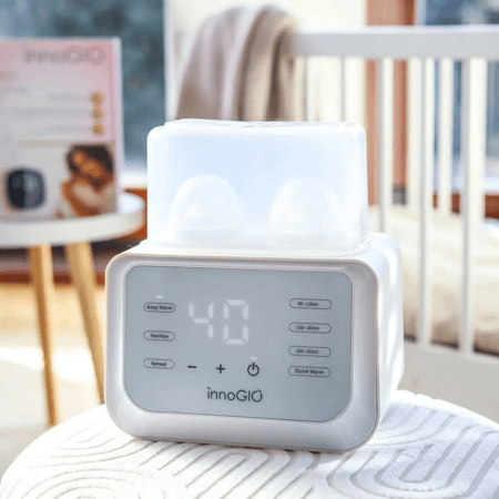 INNOGIO buteliukų šildyklė ir sterilizatorius 2in1 GIOwarm Fast Duo, GIO-375 