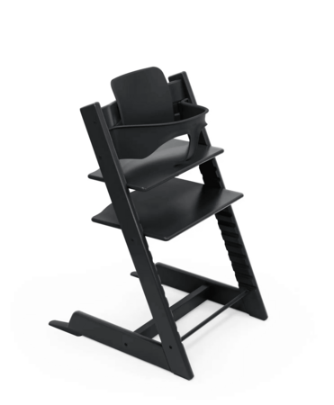 STOKKE maitinimo kėdutė su buomeliu ir paminkštinimu TRIPP TRAPP, black, nordic grey, 685000 