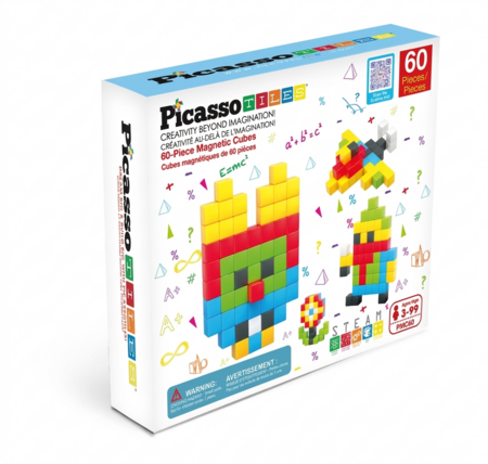 PICASSO TILES Magnetinis konstruktorius Magnetic Cubes 60 det., PMC60 