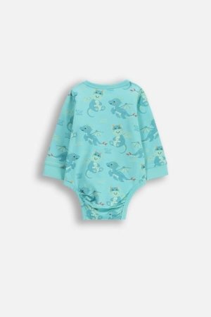 COCCODRILLO smėlinukas ilgomis rankovėmis DRAGONS BOY NEWBORN, mėlynas, WC5112602DBN-013-074, 74 cm 