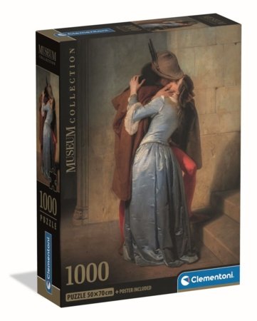CLEMENTONI dėlionė bučinys – Hayez, 1000 det., 37064 