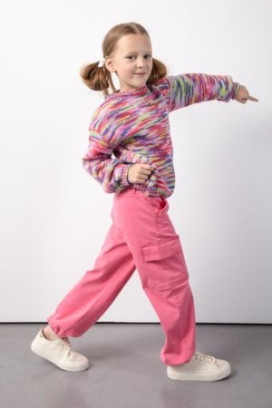 COCCODRILLO kelnės RAVE GIRL KIDS, rožinės, ZC5119101RGK-007-116, 116 cm 