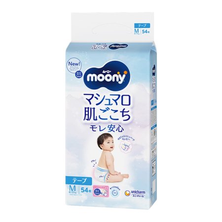 MOONY sauskelnės AIRFIT, M, 54 vnt., 6-11 kg 