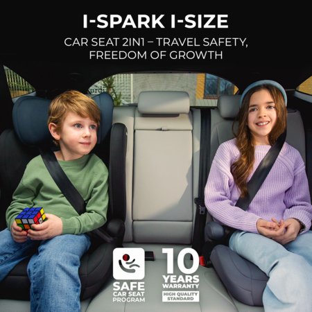 KINDERKRAFT automobilinė kėdutė I-SPARK 2 PLUS I-SIZE, 100-150 cm., Grey, KCISPA02GRYPL00 
